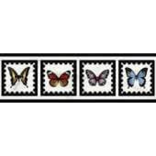 Villeroy & Boch Бордюр Victorian Marble Gold Butterfly Border 7,5x40 K1427MKB30