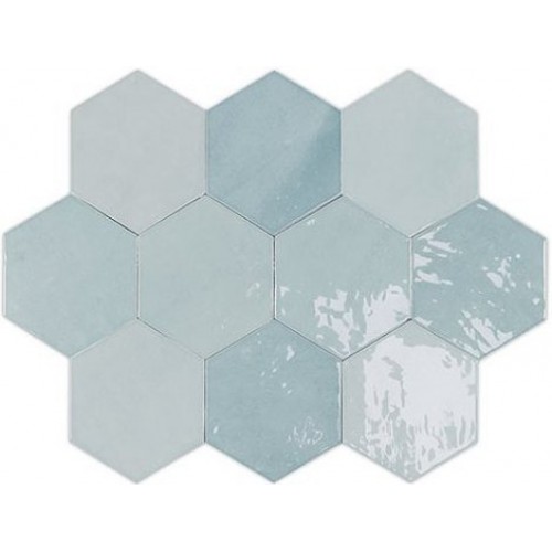 WOW Плитка Zellige Hexa Aqua 10,8x12,4 
