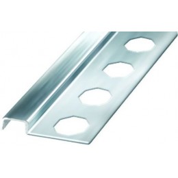 Декоративный профиль -бордюр для плитки алюминиевый, хром, 1x250