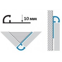 Декоративный профиль Roundjolly RJ100 Sanded Stainless Steel (Отшлифованная нержавеющая сталь) 0,8x270