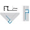 Profilitec Декоративный профиль Squarejolly SJ100 Polished Stainless Steel (Полированная нержавеющая сталь) 1x270 SJ100IL270