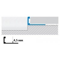 Декоративный профиль Trimec TR45 Aluminium Silver (Алюминиевое серебро) 0,45x270
