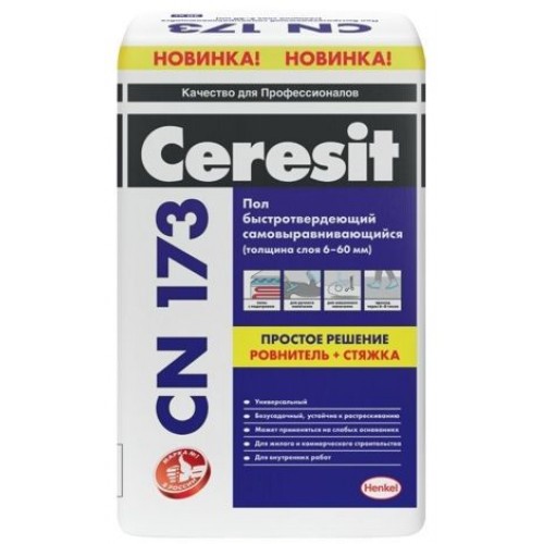 Ceresit CN 173 Самовыравнивающийся наливной пол (от 6 до 60 мм) 30 кг 