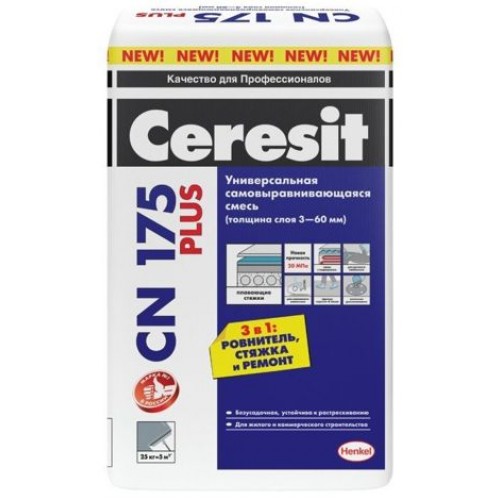 Ceresit CN 175 Универсальная самовыравнивающаяся смесь (от 3 до 60 мм) 20 кг 