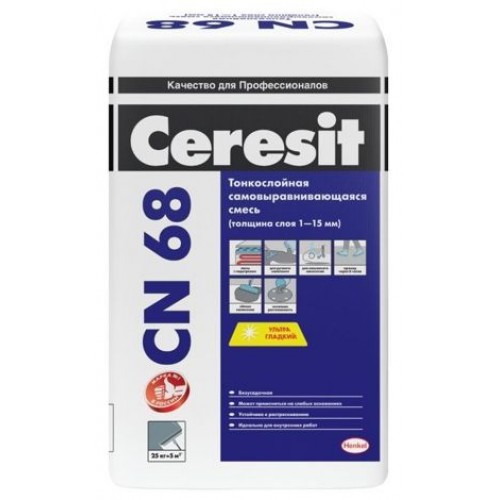 Ceresit CN 68 Самовыравнивающаяся смесь (от 1 до 15 мм) 25 кг 