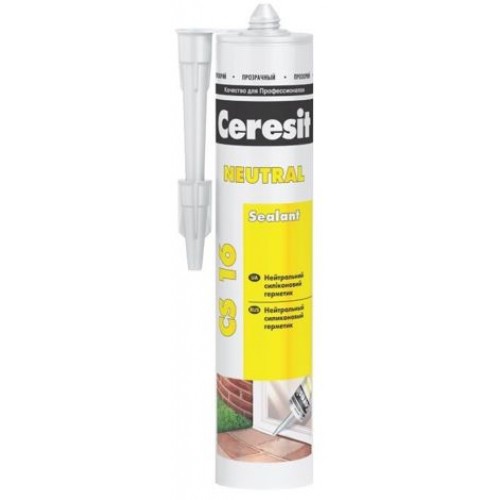 Ceresit CS 16 Нейтральный силиконовый герметик, прозрачный (0,28 л) 