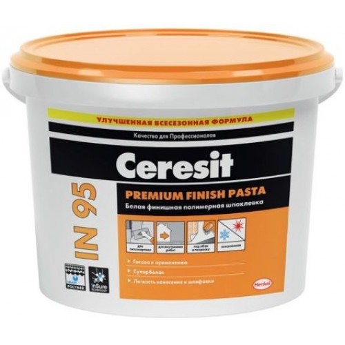Ceresit IN 95 Готовая белая финишная полимерная шпатлевка 25 кг 