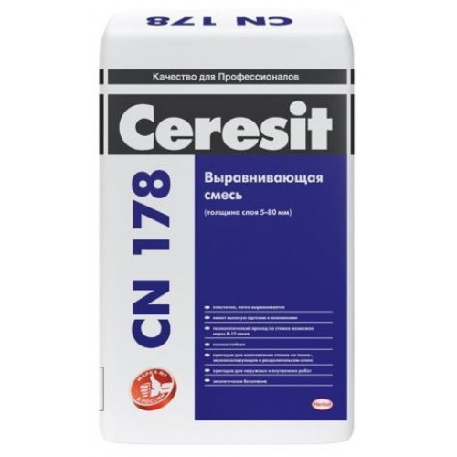 Ceresit CN 178 Выравнивающая смесь для пола (от 5 до 80 мм) (25 кг) 