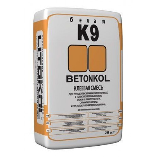 Litokol Клей BETONKOL K9 Белый для кладки бетонных блоков и кирпича (25 кг) 