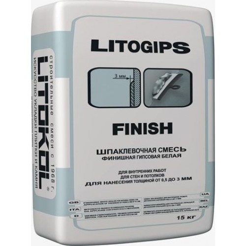 Litokol LITOGIPS FINISH Финишная шпатлевка 15 кг 