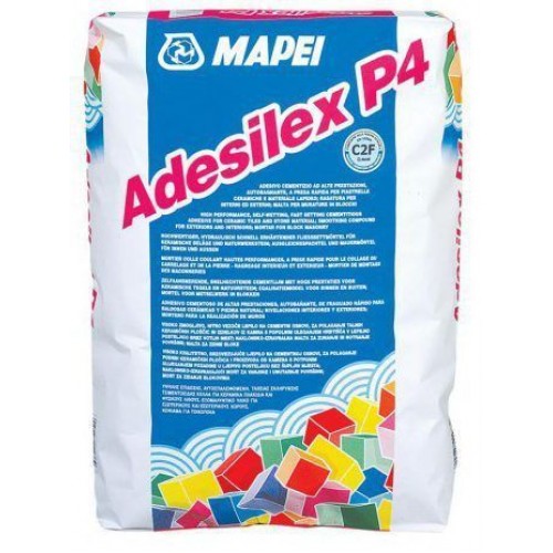 Mapei Клей Adesilex P4 Быстросхватывающийся цементный для беспустотной укладки керамической плитки и натурального камня (25 кг) 