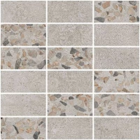 Декор Beton-Terrazzo Мозаичный микс Темный Лаппато Ректификат 29,7x29,7