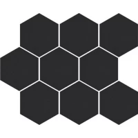 Декор Cambia black lappato Heksagon 27,53x33,4