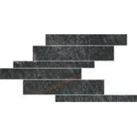 Декор Walks Black Modulo Listello Sfalsato Naturale 21x40