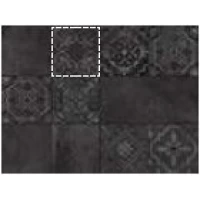 Декор Icone Bleu Decore Noir 20x20