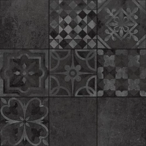 Impronta Декор Icone Bleu Decore Noir 60x60 IB0468D