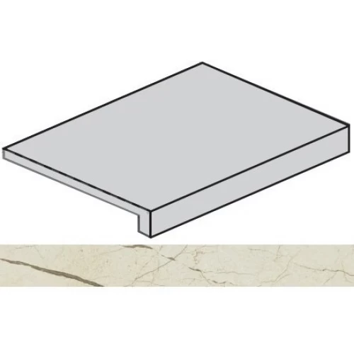 Italon Ступень Charme Deluxe Floor Project Cream River Scalino Angolare Dx 33x120 620070001611