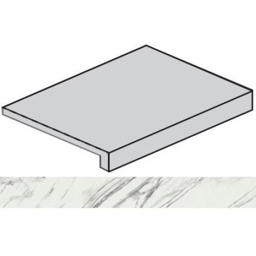 Italon Ступень Charme Deluxe Floor Project Statuario Fantastico Scalino Frontale 33x160 620070001640