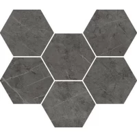 Мозаика Charme Evo Floor Project Antracite Mosaico Hexagon
