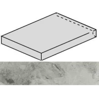 Ступень Charme Extra Floor Project Silver угловая левая 33x60