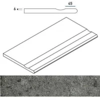Керамогранит Genesis X2 Saturn Grey Бортик с выемкой закругленный 30x60