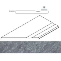 Угол Genesis X2 Jupiter Silver Бортик с выемкой закругленный левый 30x60