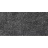 Ступень Королевская дорога обрезной черный 30x60