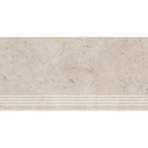 Kerama Marazzi Ступень Про Лаймстоун бежевый натуральный обрезной 30x60 DD205500R\GR