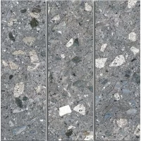 Декор Терраццо серый темный мозаичный 14,7x14,7