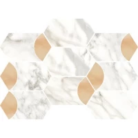 Декор Luce Grey Esagona Decoro Rame Lusso 26x35