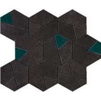Мозаика Boost Tarmac Mosaico Hex Jade