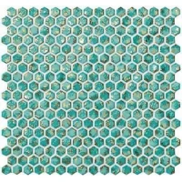 Декор Dwell Turquoise Hexagon Gold 30x30