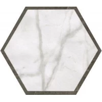 Керамогранит Roma Deco Calacatta Imperiale Esagono 21,6x25