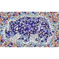 Декор Гауди Носорог многоцветный 20x33