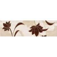Бордюр Laura Flowers шоколадный 5,7x20