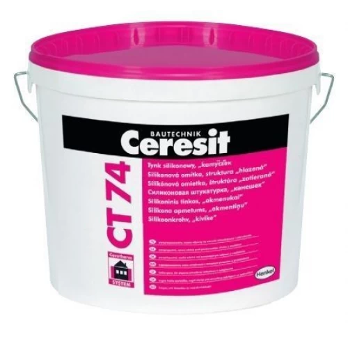 Ceresit CT 74 Силиконовая декоративная штукатурка Камешковая, группа B, фракция 2,5 мм (25 кг) 