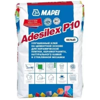 Клей Adesilex P10 Цементный для укладки стеклянной, керамической и мраморной мозаики, белый (25 кг)