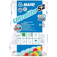 Клей Ultralite S2 Однокомпонентный на цементной основе для керамической плитки и натурального камня, серый (15 кг)